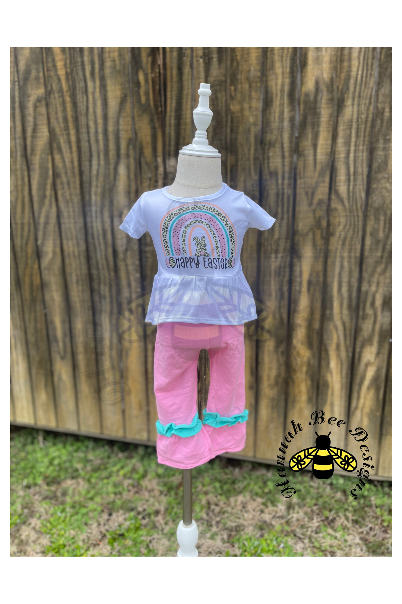 Happy Easter Pink Pants Set
