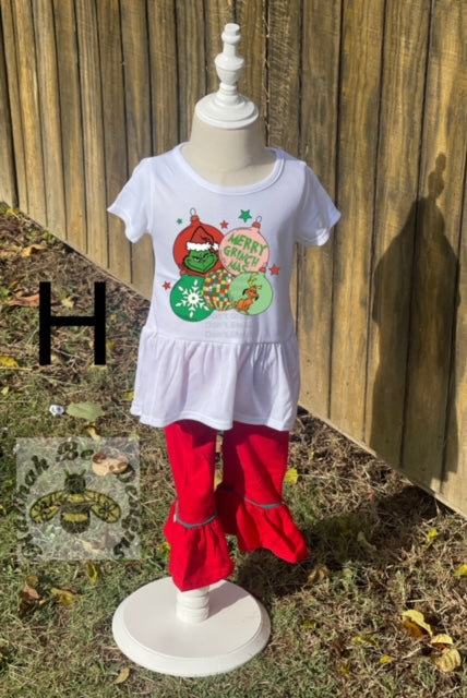 Girls Red Baby Bells Set