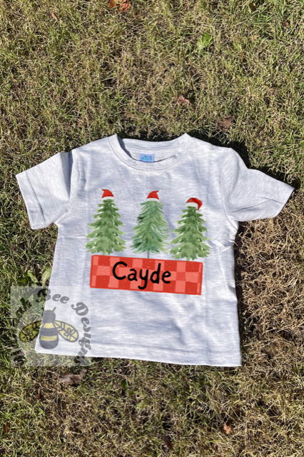 Boys Name Christmas Tree Tee