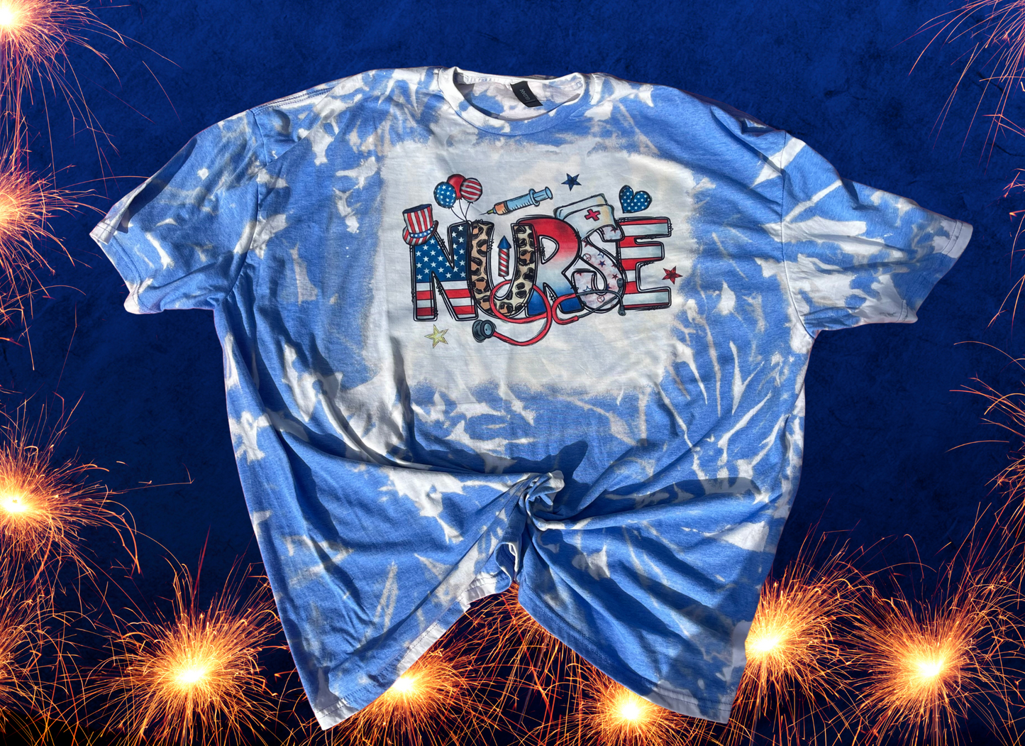 Tye-Dye Patriotic Nurse