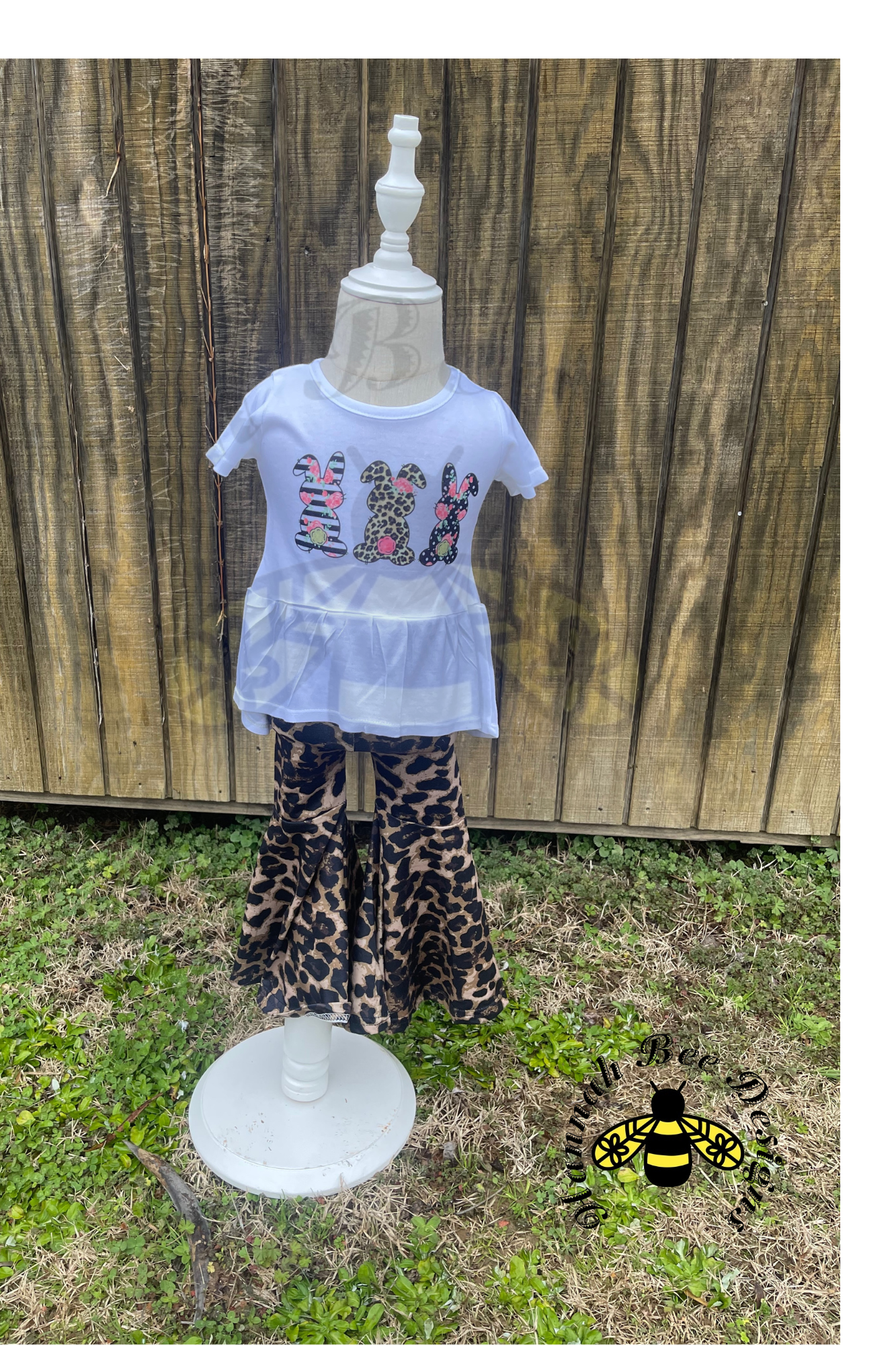 Cheetah Bunny Baby Bells Set