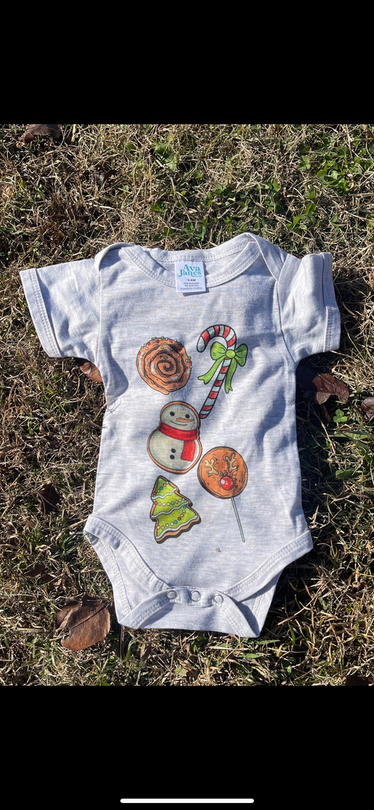 RTS Christmas Cookie Onesie