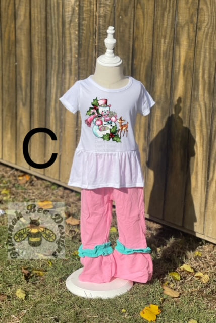 Girls Pink Baby Bells Set