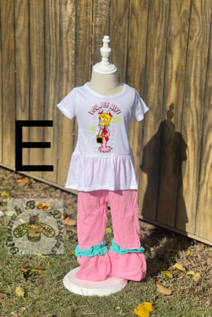 Girls Pink Baby Bells Set