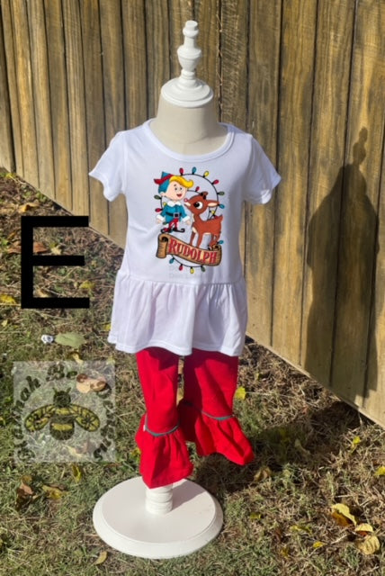 Girls Red Baby Bells Set